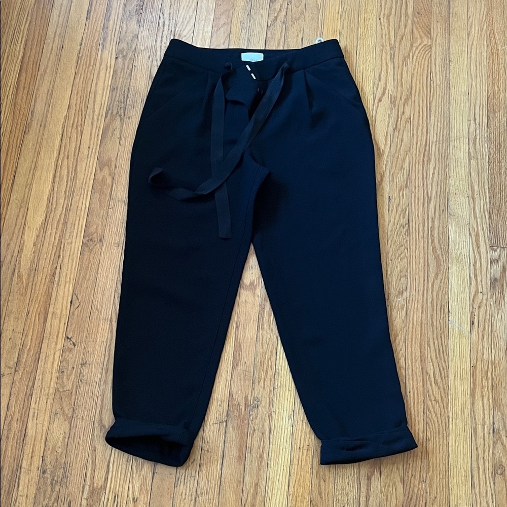 Wilfred Black Pants with White Trim